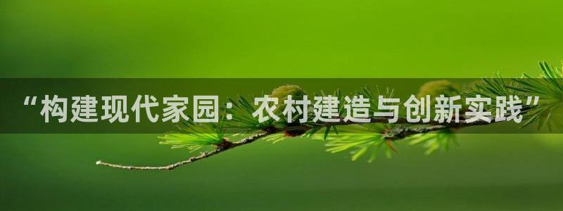 意昂体育3平台注册流程图：“构建现代家园：农村建造与创新实践”