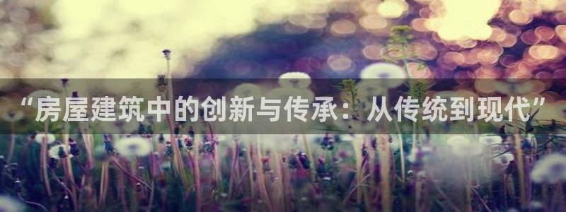 意昂3集团官网首页：“房屋建筑中的创新与传承：从传统到现代”