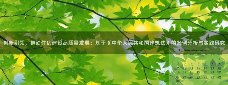 意昂体育3平台：创新引领，推动住房建设高质量发展：基于《中华人民共和国建筑法》的案例分析与实践研究